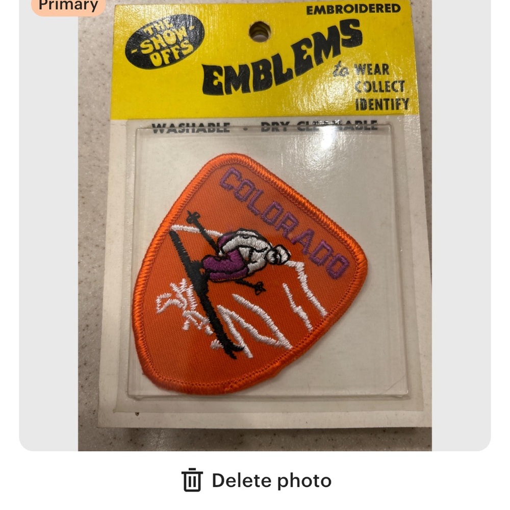 Emblems Embroidered Patch 'The Show Offs' vintage 70s Colorado